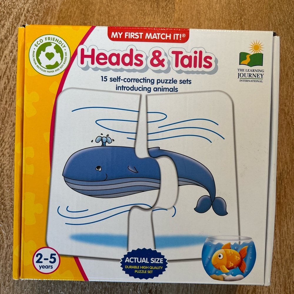 My First Match-It Heads and Tails Self-Correcting Puzzle